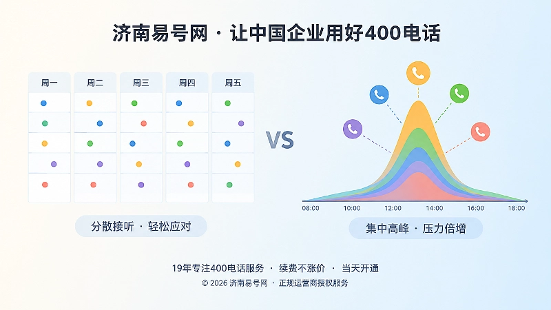 两家企业月均通话相同但来电分布不同的对比图